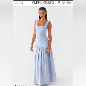 Peppermayo Jaxon Maxi Dress - Blue